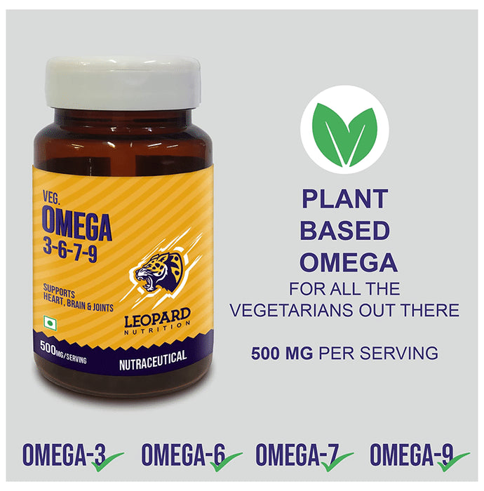 Leopard Nutrition Veg. Omega 3 6 7 9 Capsule