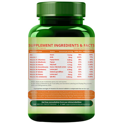 Himalayan Organics Plant Based Zinc Vitamin C Vegetarian Capsule