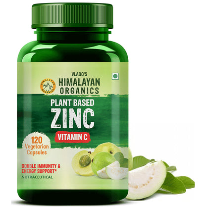 Himalayan Organics Plant Based Zinc Vitamin C Vegetarian Capsule