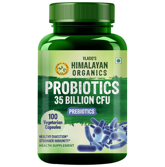 Himalayan Organics Probiotics 35 Billion CFU & Prebiotics | Vegetarian Capsule for Gut Health, Digestion & Immunity - Classic Derma