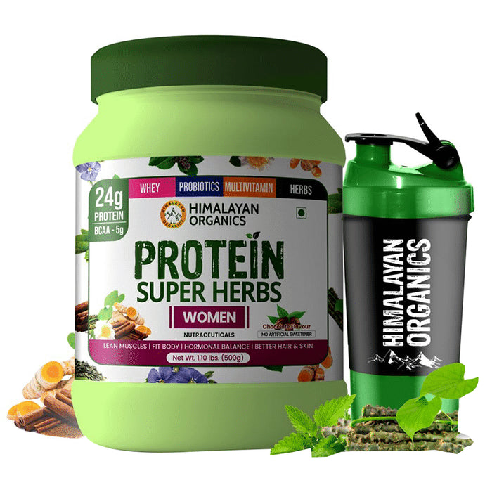 Himalayan Organics Protein Super Herbs Women Powder Chocolate - Classic Derma