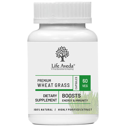 Life Aveda Premium Wheat Grass Veg Capsule - Classic Derma