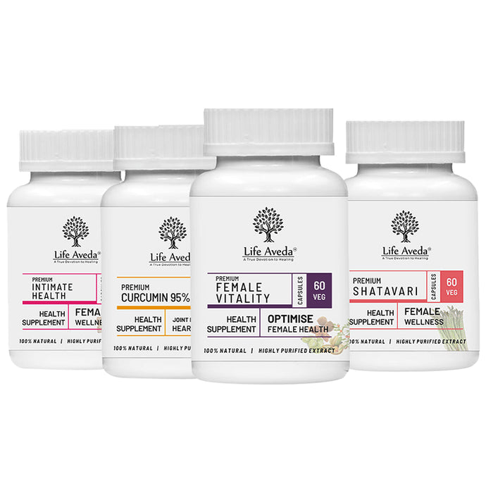 Life Aveda White Discharge & Fungal Infection Relief Pack - Classic Derma