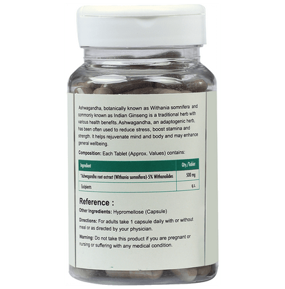 Lifecare Botanics Ashwagandha 500mg Capsule (60 Each)