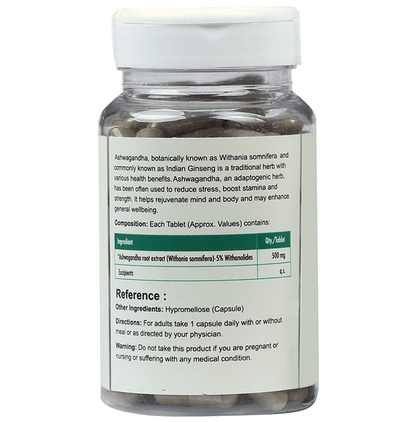 Lifecare Botanics Ashwagandha 500mg Capsule (60 Each)