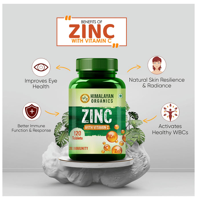 Buy Himalayan Organics Zinc with Vitamin C Tablet for Skin Health ...
