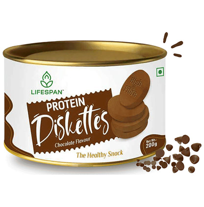 Lifespan Protein Diskettes | High Protein Biscuits | Calcium, Vitamins and Minerals | Chocolate