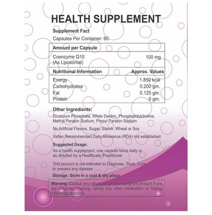 Lipomer Liposomal Coenzyme Q10 Vegetarian Capsule