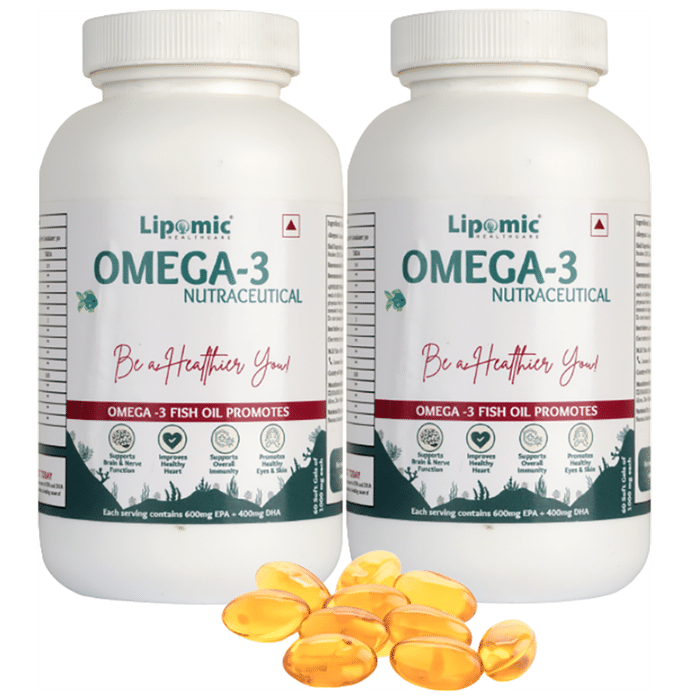 Lipomic Healthcare Omega 3 Fish Oil Softgel (60 Each) - Classic Derma