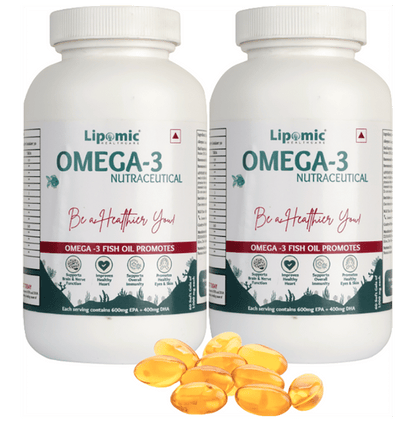 Lipomic Healthcare Omega 3 Fish Oil Softgel (60 Each) - Classic Derma
