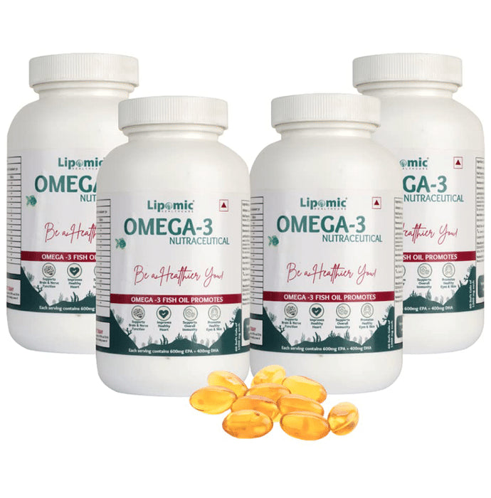 Lipomic Healthcare Omega 3 Fish Oil Softgel (60 Each) - Classic Derma