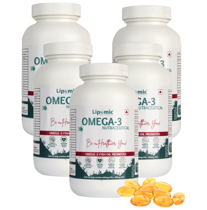 Lipomic Healthcare Omega 3 Fish Oil Softgel (60 Each) - Classic Derma