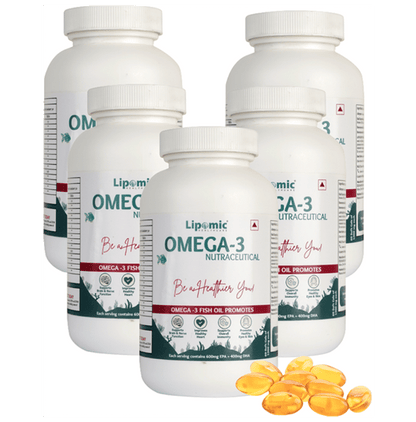 Lipomic Healthcare Omega 3 Fish Oil Softgel (60 Each) - Classic Derma