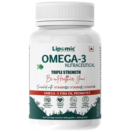Lipomic Healthcare Omega 3 Fish Oil Triple Strength Softgel - Classic Derma