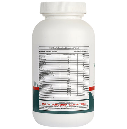 Lipomic Healthcare Omega 3 Fish Oil Triple Strength Softgel
