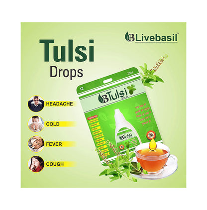 Livebasil Combo Pack of Stevia Drop 10ml and Tulsi Drop 20ml