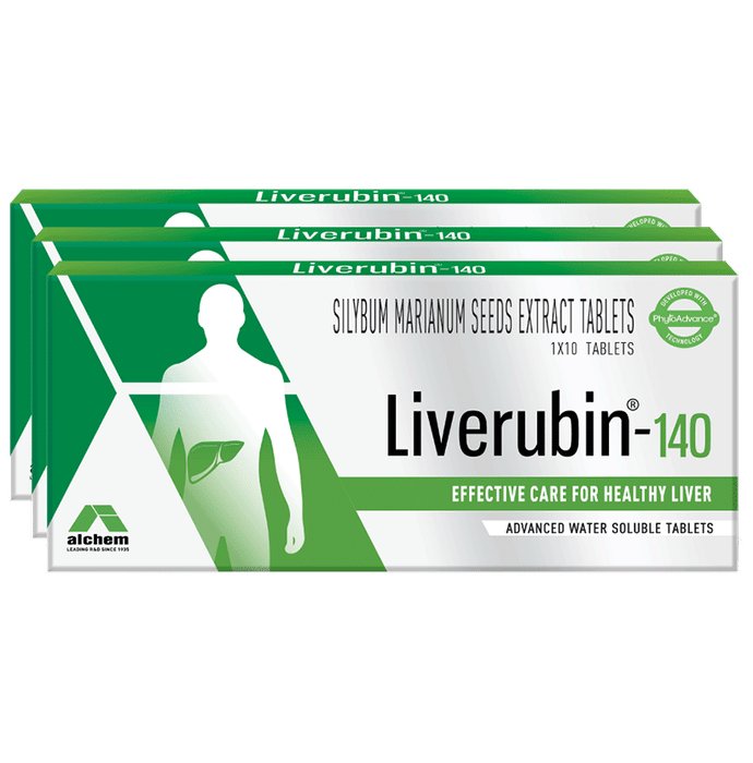 Liverubin 140 Tablet Effective Care for Healthy Liver (10 Each) - Classic Derma