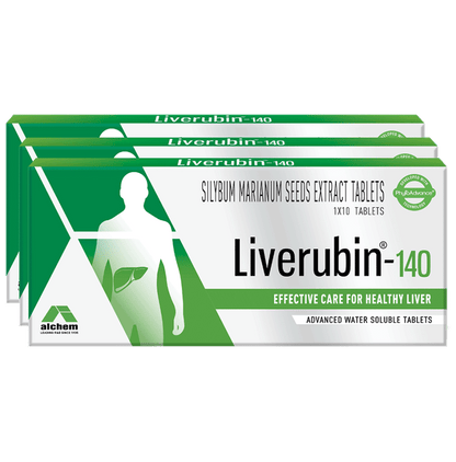 Liverubin 140 Tablet Effective Care for Healthy Liver (10 Each) - Classic Derma