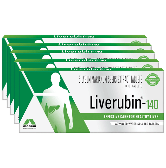 Liverubin 140 Tablet Effective Care for Healthy Liver (10 Each) - Classic Derma