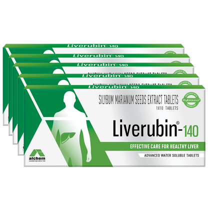 Liverubin 140 Tablet Effective Care for Healthy Liver (10 Each) - Classic Derma