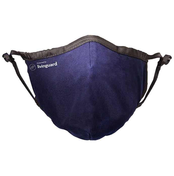 Livinguard Pro 3 Layer Cotton Face Mask Large Bombay Blue - Classic Derma