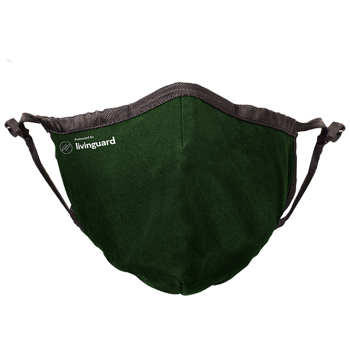 Livinguard Pro 3 Layer Cotton Face Mask Large Olive Green - Classic Derma