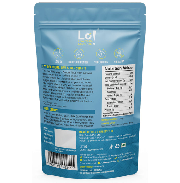 Lo! Foods Low Carb Diabetes Atta (1kg Each)