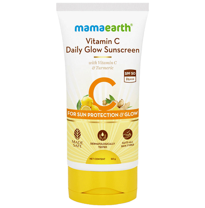 Mamaearth Vitamin C Daily Glow Sunscreen SPF 50 PA+++ - Classic Derma