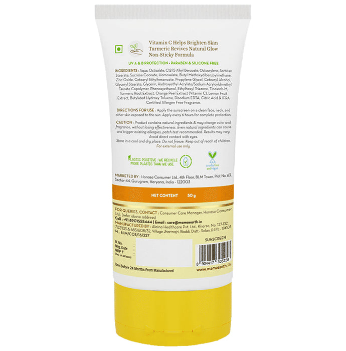 Mamaearth Vitamin C Daily Glow Sunscreen SPF 50 PA+++