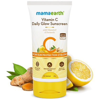 Mamaearth Vitamin C Daily Glow Sunscreen SPF 50 PA+++