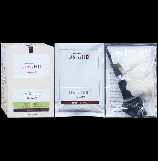 Altris HD Hair Hue Therapy | No PPD, No Ammonia & No Peroxide | Colour Dark Brown - Classic Derma