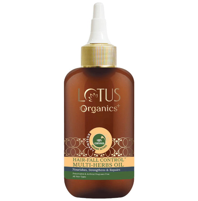 Lotus Organics+ Hair-Fall Control Multi-Herbs Oil - Classic Derma