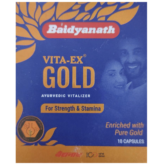 Baidyanath Vita-Ex Gold Capsule for Vitality & Stamina - Classic Derma