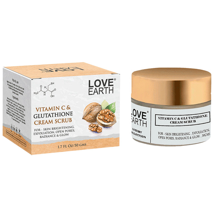 Love Earth Vitamin C & Glutathione Cream Scrub - Classic Derma