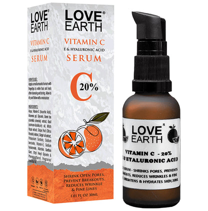Love Earth Vitamin C & Hyaluronic Acid Serum - Classic Derma