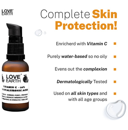 Love Earth Vitamin C & Hyaluronic Acid Serum