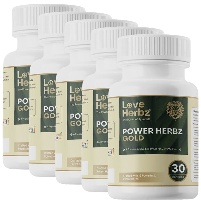 Love Herbz Power Herbz Gold Capsule (30 Each) - Classic Derma