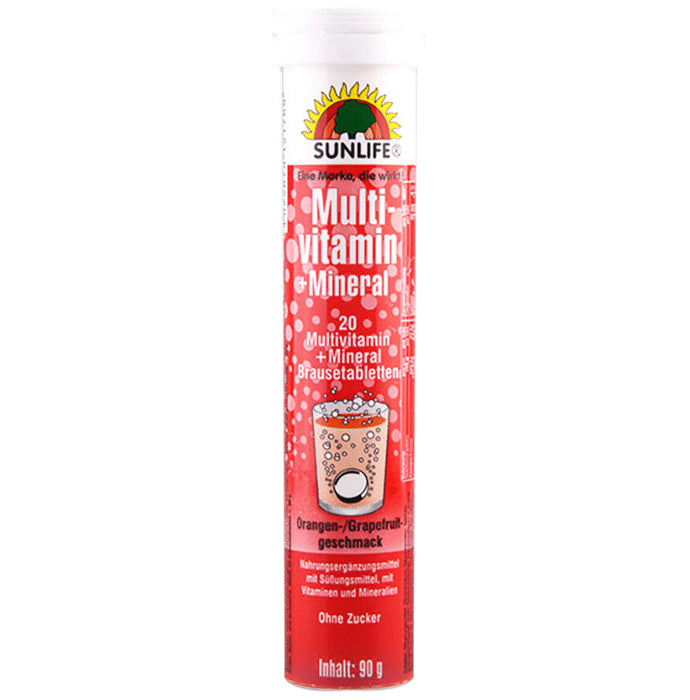 Sunlife Multi-Vitamin+Mineral Effervescent Tablet Grapefruit - Classic Derma