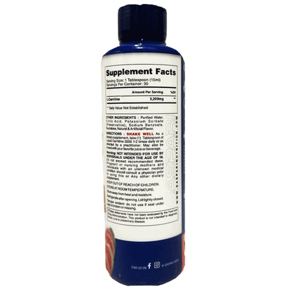 Gaspari Nutrition Liquid Carnitine 3200 Blue Raspberry