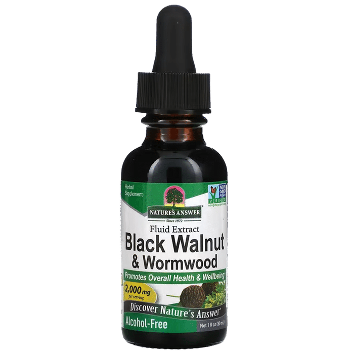 Nature's Answer Black Walnut & Wormwood 2000mg Fluid Extract Alcohol Free - Classic Derma