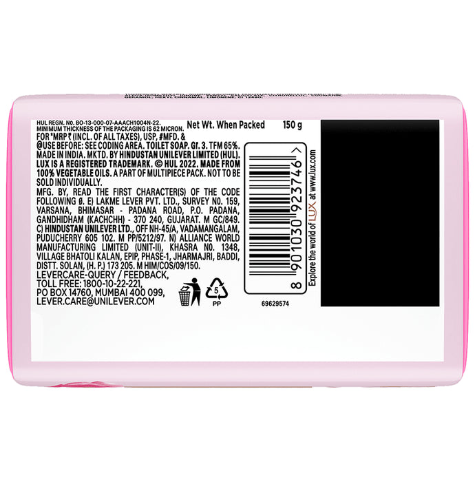 Lux Even Toned Glow Soap infused with Vitamin C & E for Superior Glow (150 gm Each) Rose