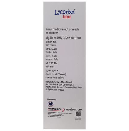 Lycorixx Junior Oral Suspension Mix Fruit Flavour