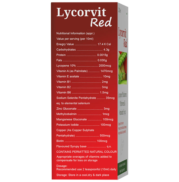 Lycorvit Red Syrup Sugar Free
