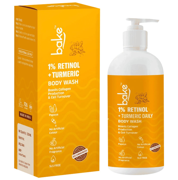 Bake 1% Retinol +Turmeric Body Wash - Classic Derma