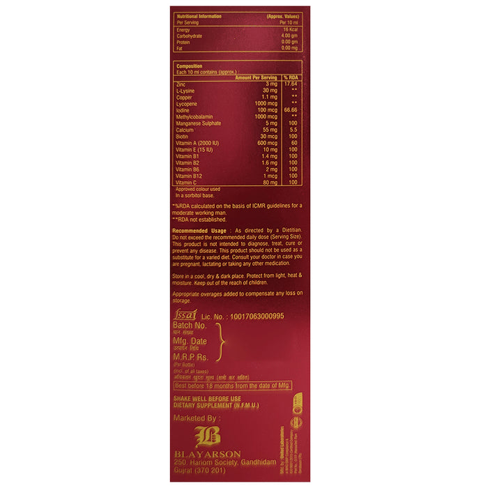 Lyjoson Oral Suspension Sugar Free