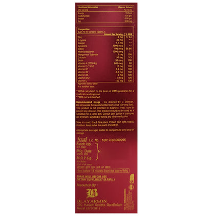 Lyjoson Oral Suspension Sugar Free