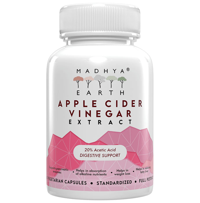 Madhya Earth Apple Cider Vinegar Extract Vegetarian Capsule - Classic Derma
