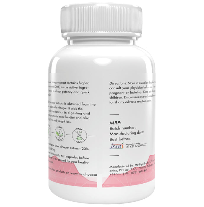 Madhya Earth Apple Cider Vinegar Extract Vegetarian Capsule