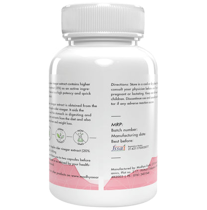 Madhya Earth Apple Cider Vinegar Extract Vegetarian Capsule