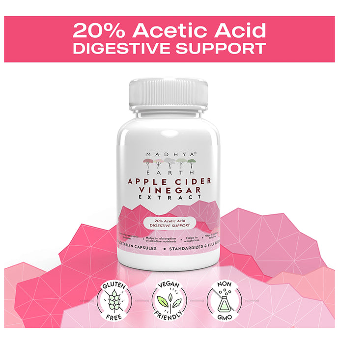 Madhya Earth Apple Cider Vinegar Extract Vegetarian Capsule
